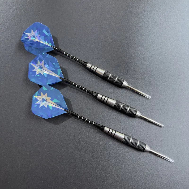 3pcs/set Of Metal High-grade Stainless Iron Needle Darts 22g Professional Competition Training Black Aluminum Rod Laser Wings