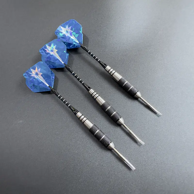 3pcs/set Of Metal High-grade Stainless Iron Needle Darts 22g Professional Competition Training Black Aluminum Rod Laser Wings
