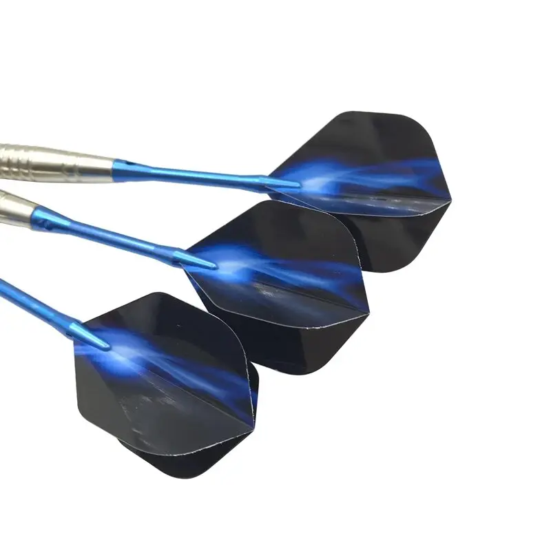 3pcs/set Of 22g Torpedo Silver Dart Needle Blue Aluminum Rod Blue Aurora Wing Throwing Game Adult Training Entertainment