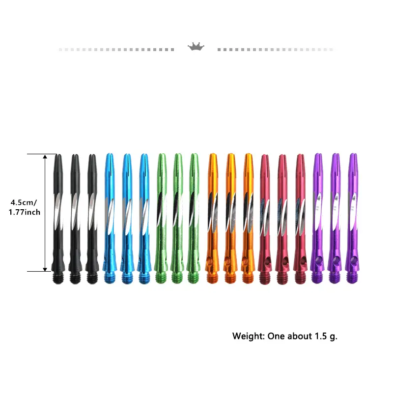 3pcs/1 Set Of 6 Colored Carved Darts 45mm/1.78in Aluminum Alloy Darts Accessories Throwing Darts Game Entertainment