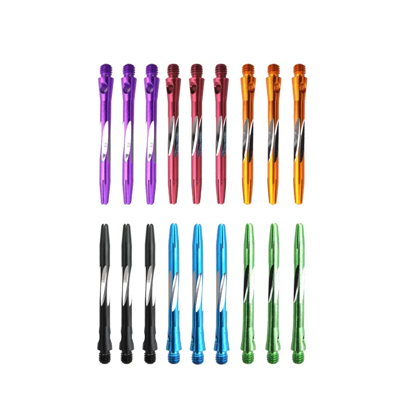 3pcs/1 Set Of 6 Colored Carved Darts 45mm/1.78in Aluminum Alloy Darts Accessories Throwing Darts Game Entertainment