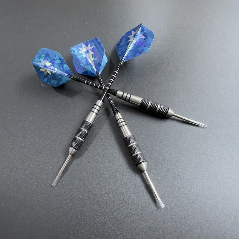 3pcs/set Of Metal High-grade Stainless Iron Needle Darts 22g Competition Training Black Aluminum Rod Laser Wing Entertainment