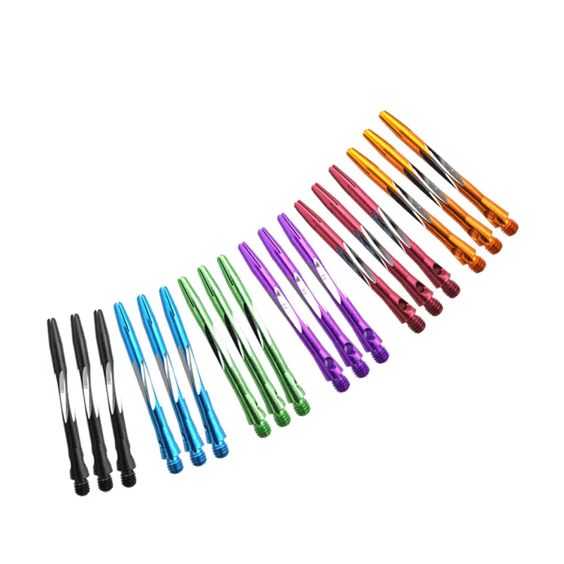 3pcs/1 Set Of 6 Colored Carved Darts 45mm/1.78in Aluminum Alloy Darts Accessories Throwing Darts Game Entertainment