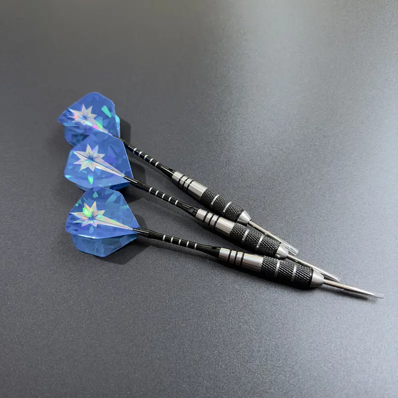 3pcs/set Of Metal High-grade Stainless Iron Needle Darts 22g Competition Training Black Aluminum Rod Laser Wing Entertainment