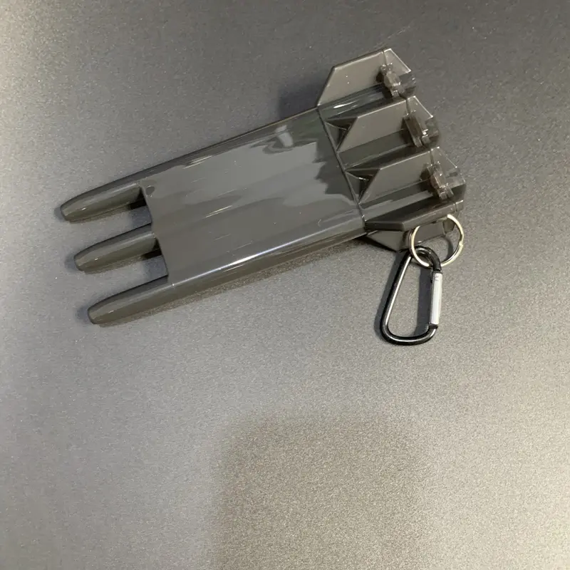 Transparent durable plastic dart box with keychain for soft tips and arrows under 7mm portable dart accessories for dart storage