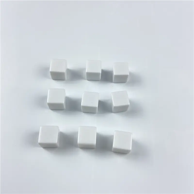 12/14/16/18/20mm 10pcs White Blank Dice Set Acrylic Vertical Angle D6 Blank RPG Dice Write DIY Carving Children Teaching Dice