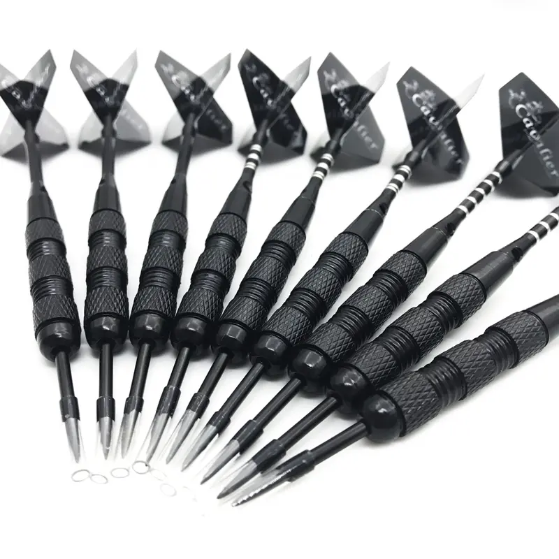 Yernea New Darts 3Pcs/set High-quality Nickel Plated Iron 18g Steel Tip Darts  Black Alumium Alloy Shaft Flight