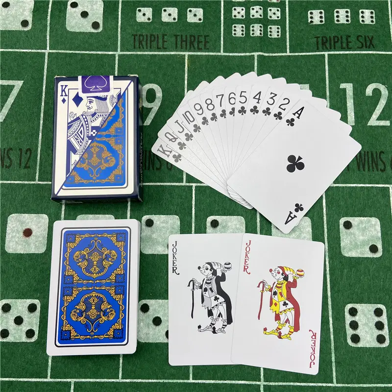 Playing Cards 2pcs/Lot Plastic Waterproof Texas Hold'em Poker Cards Narrow PVC Pokers Board Games 2.28*3.46 Inch Card Game