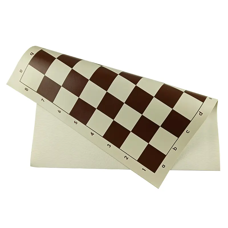 High Quality Portable Rolled PVC Leather Soft Chessboard 43*43cm/16.9*16.9in Chess Game Accessories Standard Durable