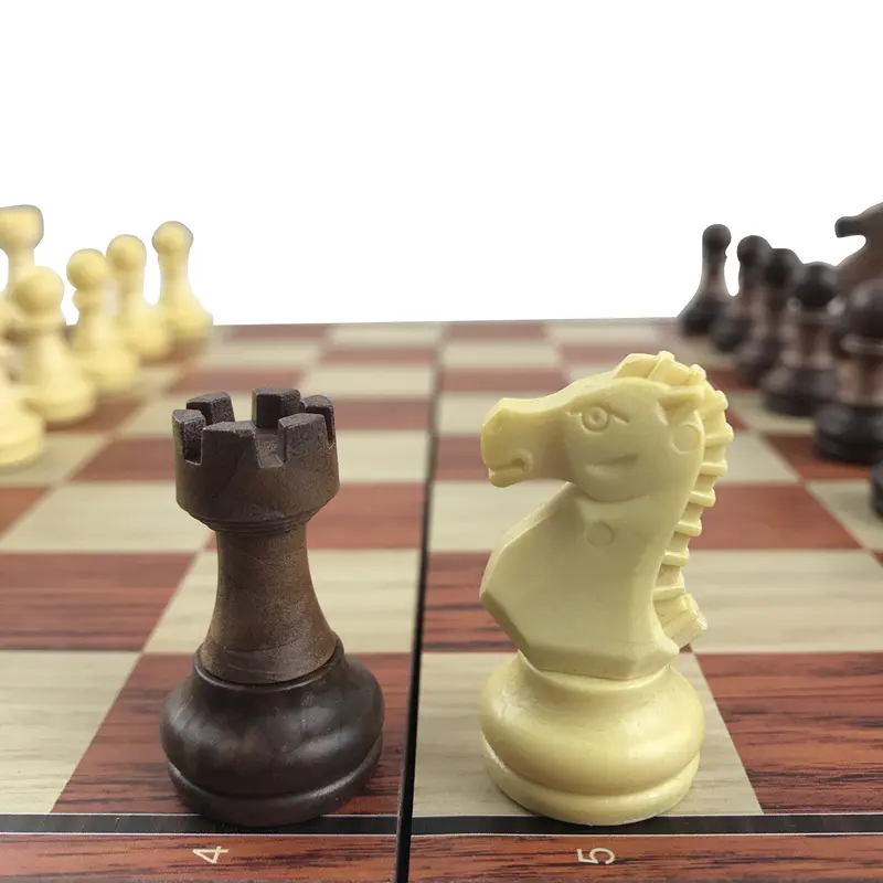 High-grade Chess Plastic Folded Board International Magnetic Chess Set Exquisite Chess Puzzle Games Board Game Gift Yernea