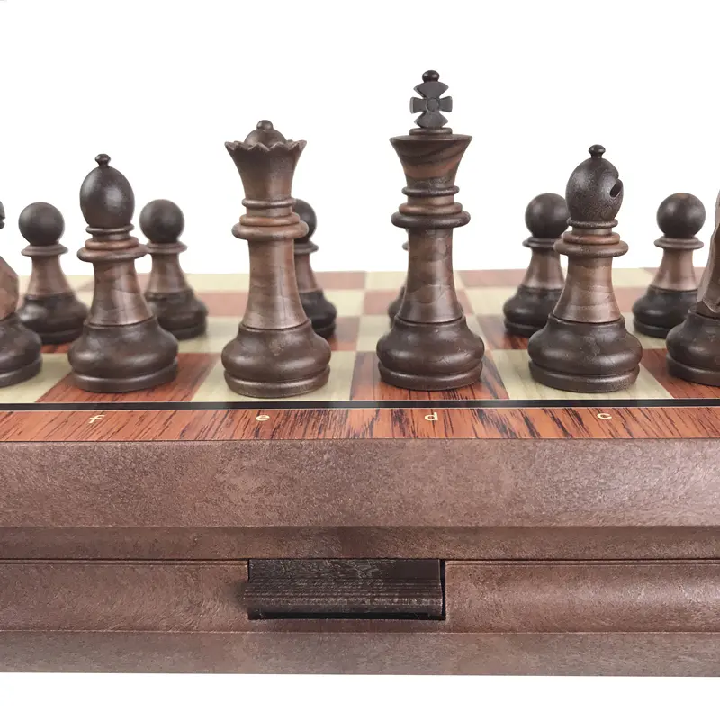 High-grade Chess Plastic Folded Board International Magnetic Chess Set Exquisite Chess Puzzle Games Board Game Gift Yernea