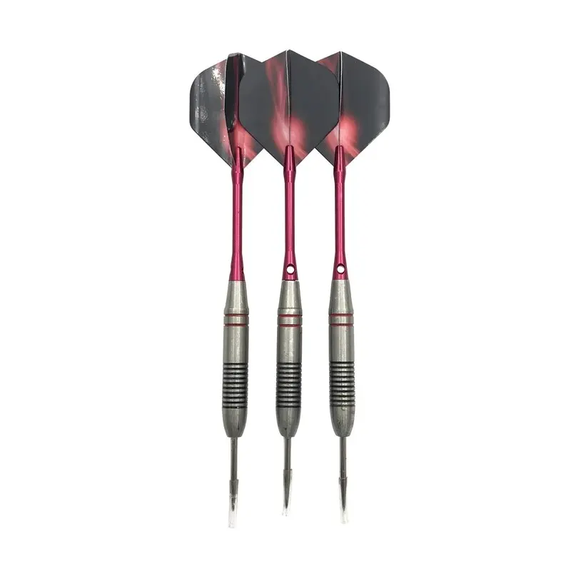 3pcs/1set Of 24g Stainless Steel Dart Needle Anti-fall Fine Aluminum Rod Red Aurora Wing Adult Training Entertainment Games