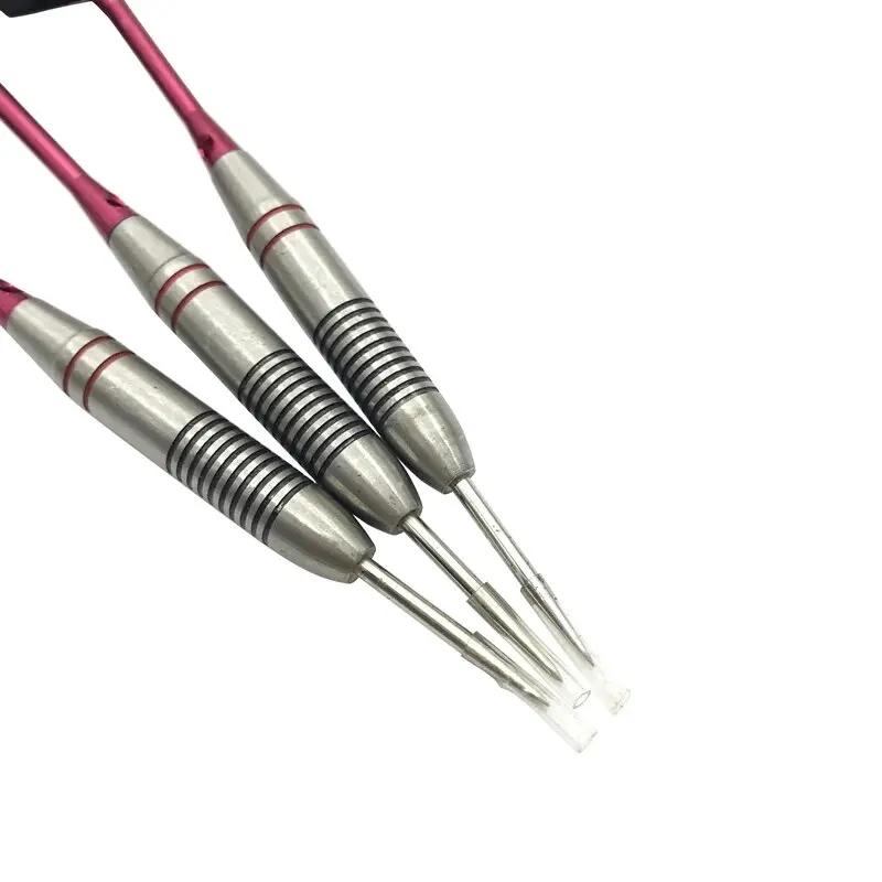 3pcs/1set Of 24g Stainless Steel Dart Needle Anti-fall Fine Aluminum Rod Red Aurora Wing Adult Training Entertainment Games
