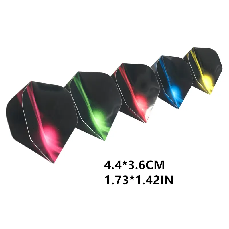 15 Pcs/1 Set Of Darts Auroral Wings 5 Colors Flying Professional Darts Flying Colors Auroral Tail Darts 4.4*3.6CM/1.73*1.42in