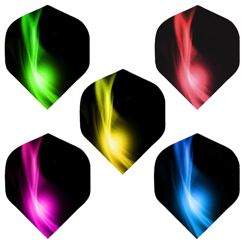 15 Pcs/1 Set Of Darts Auroral Wings 5 Colors Flying Professional Darts Flying Colors Auroral Tail Darts 4.4*3.6CM/1.73*1.42in