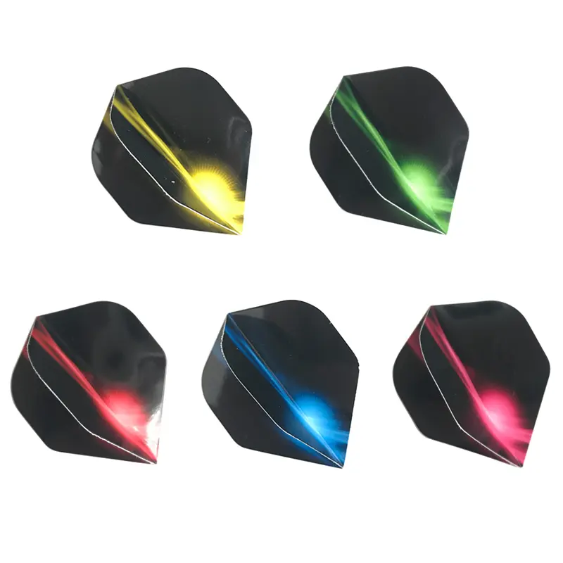 15 Pcs/1 Set Of Darts Auroral Wings 5 Colors Flying Professional Darts Flying Colors Auroral Tail Darts 4.4*3.6CM/1.73*1.42in