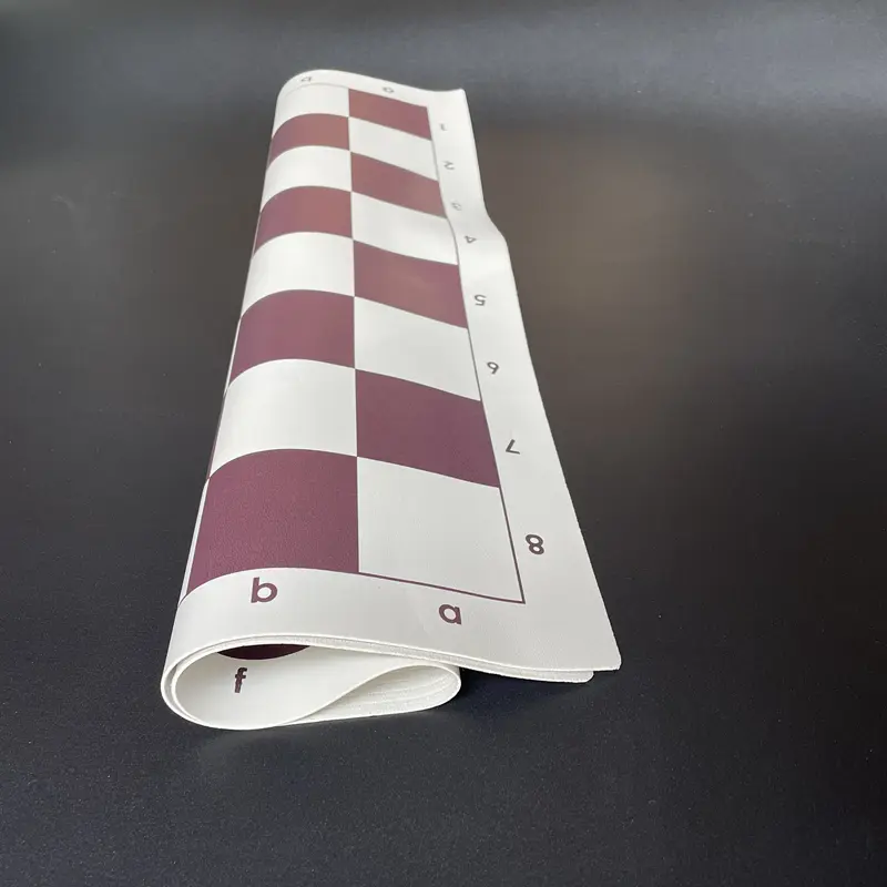 Large 50cm/19.7inch portable rollable soft chess brown board PU game accessories standard chessboard