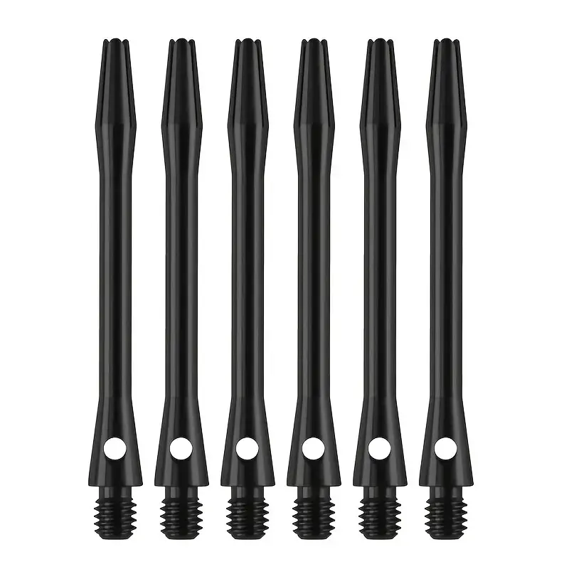 12pcs high quality aluminum dart shafts - stylish 2BA threads with solid color smooth surfaces for enhanced grip and durability
