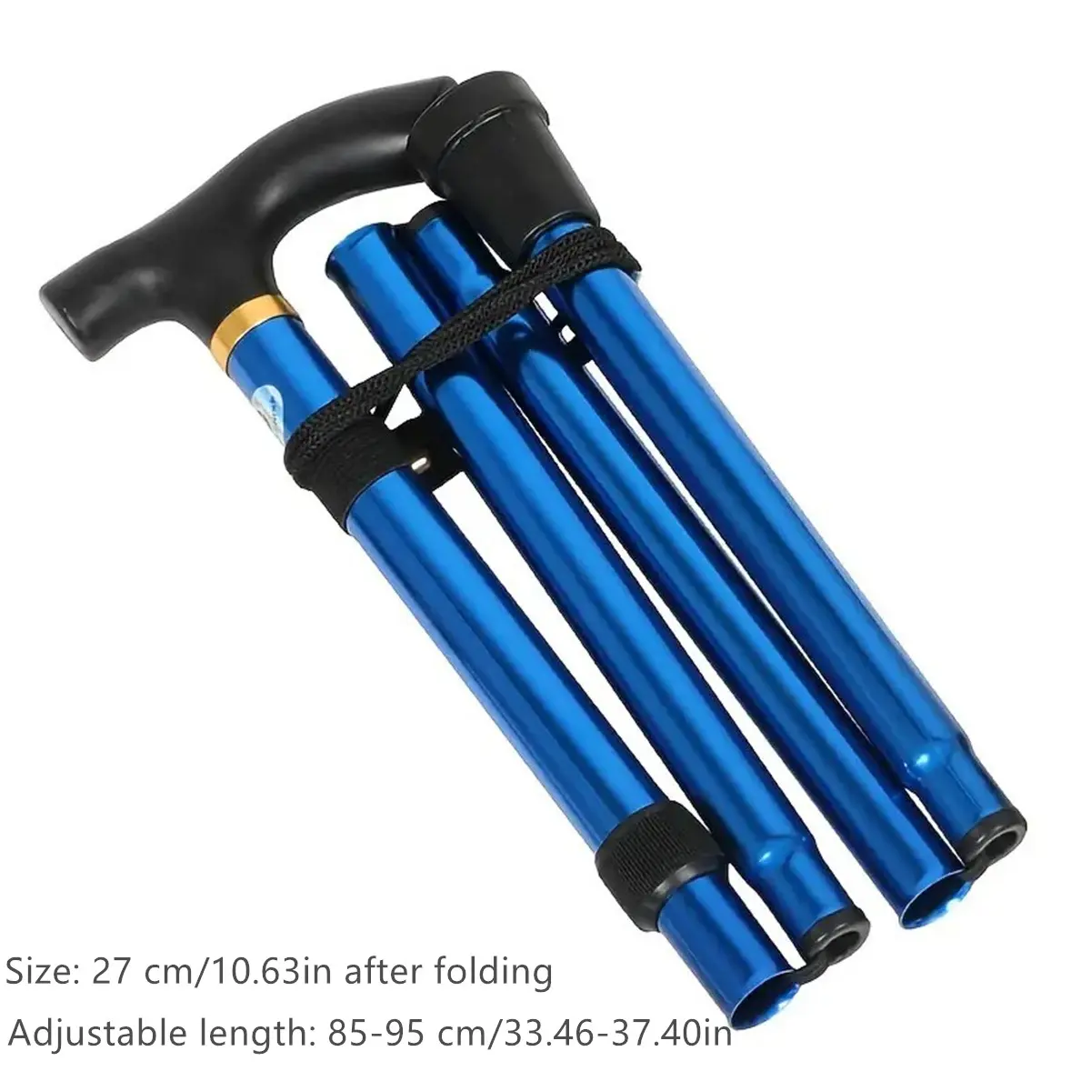 6 colors Alloy Foldable Trekking Poles 4 Section Ultralight Hiking Walking Stick Antiskid Cane Camping Accessories