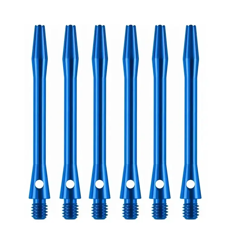 12pcs high quality aluminum dart shafts - stylish 2BA threads with solid color smooth surfaces for enhanced grip and durability