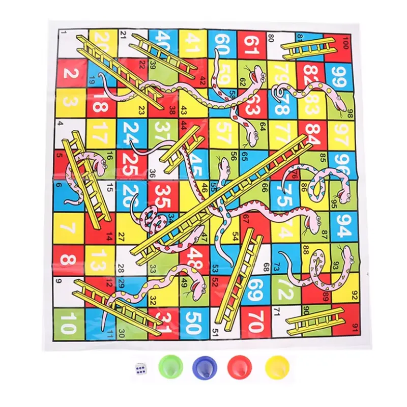 Snake Ladder Flight Chess 38cm/14.96inch Educational Children Toys Interesting Board Game Set Portable Flying Chess Board Game