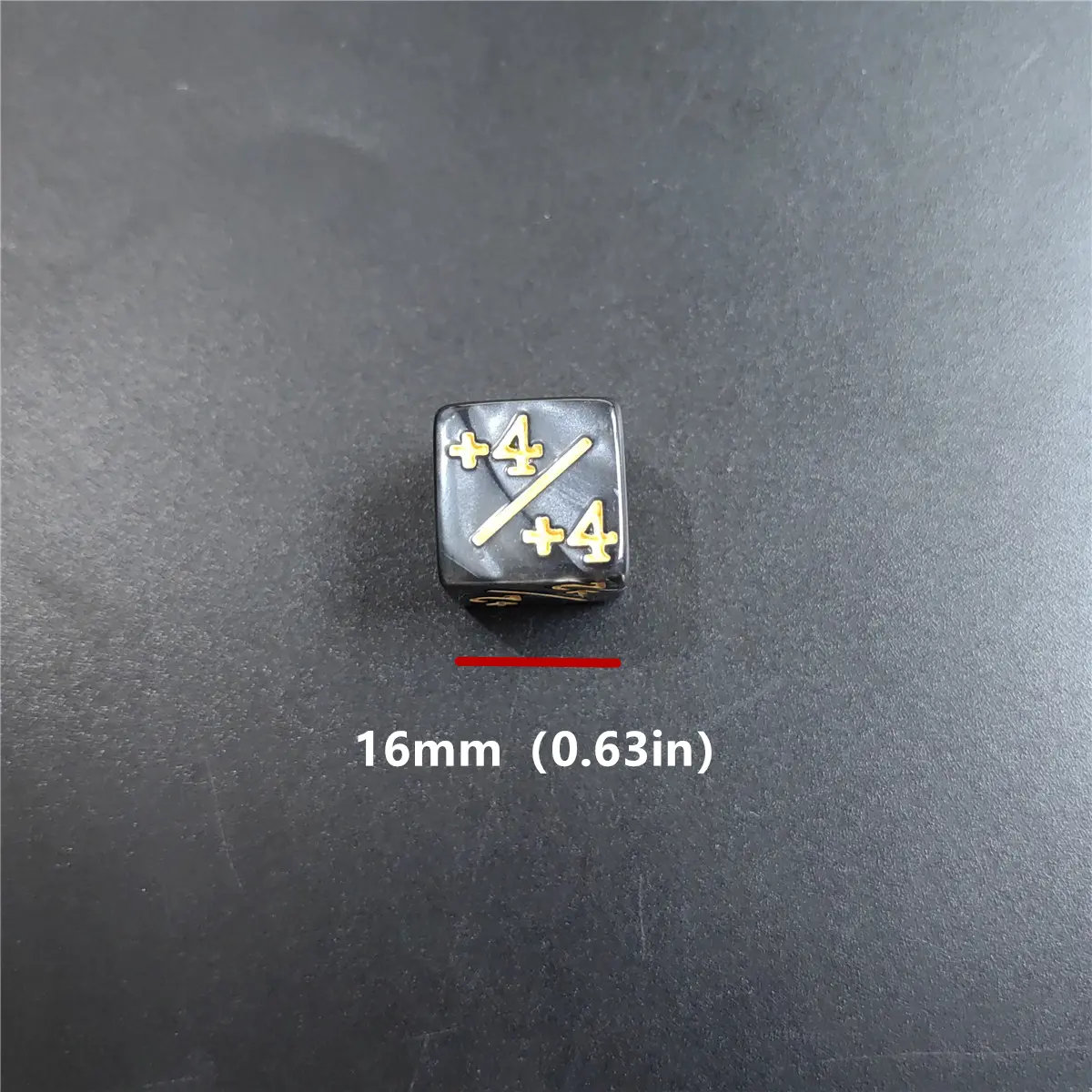 10 / Set 1.6cm/0.63IN Dice Counter Positive +1/+1& Negative -1/-1 Operation Color Son Math Dinner Table Game Fun Two-color Dice