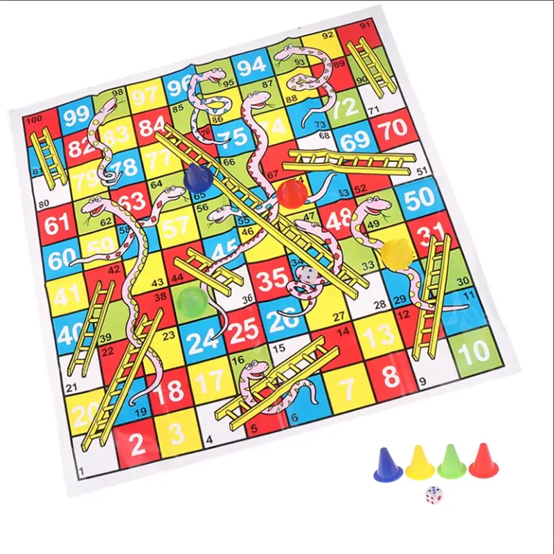 Snake Ladder Flight Chess 38cm/14.96inch Educational Children Toys Interesting Board Game Set Portable Flying Chess Board Game