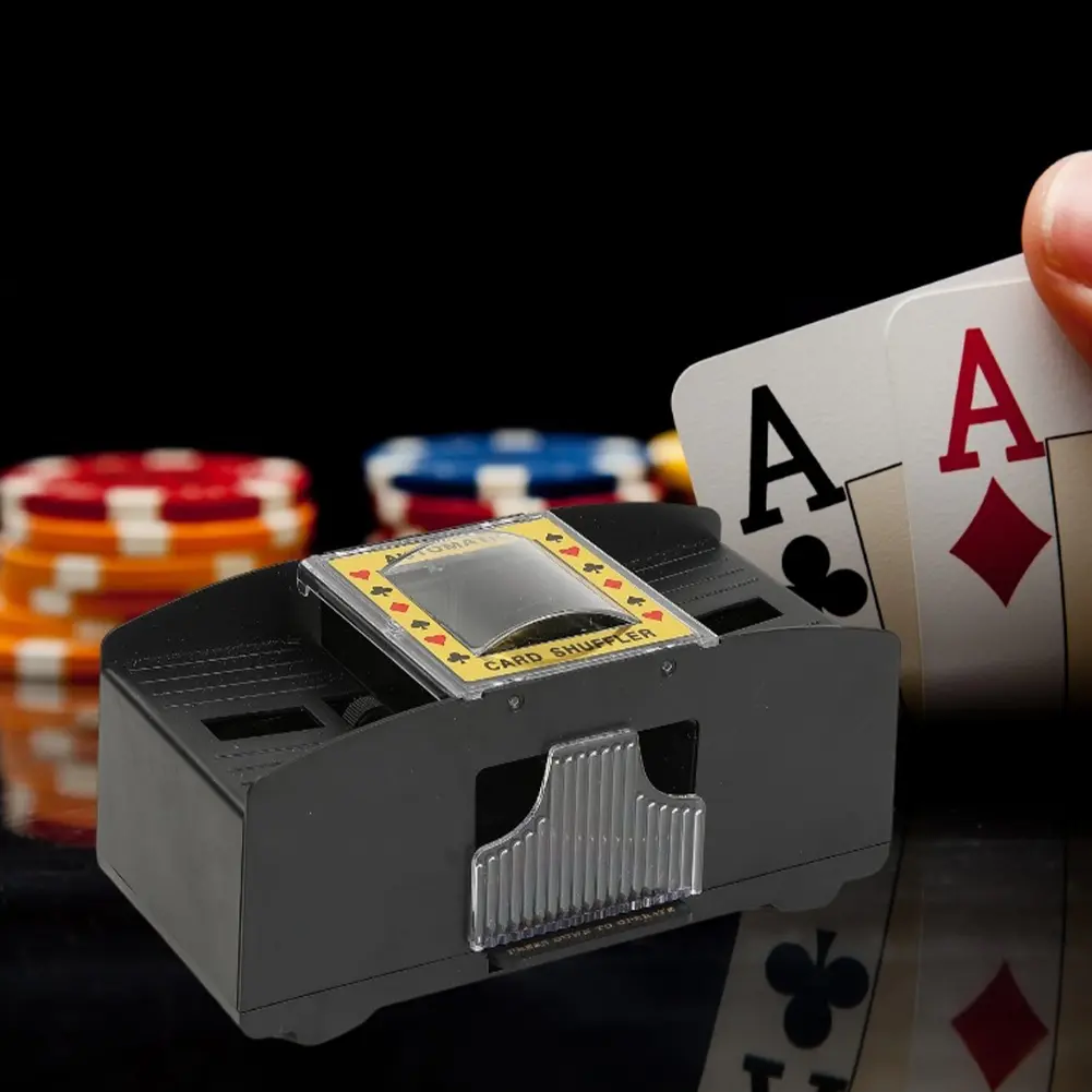 Automatic Card Shuffling Machine 1/2 Decks Electric Poker Card Shuffler Battery-Operated Shuffler for Card Games Home Party
