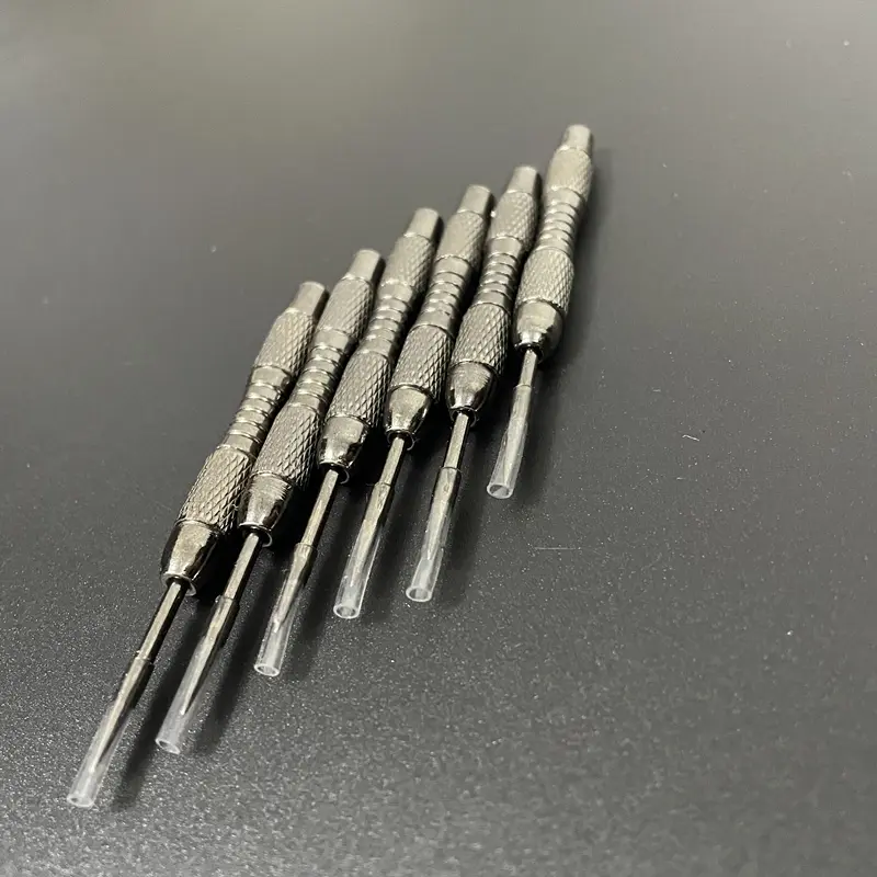 12 pcs dart needles 18g/0.63 oz exquisite carved pattern iron material electroplating process dart accessories steel tip