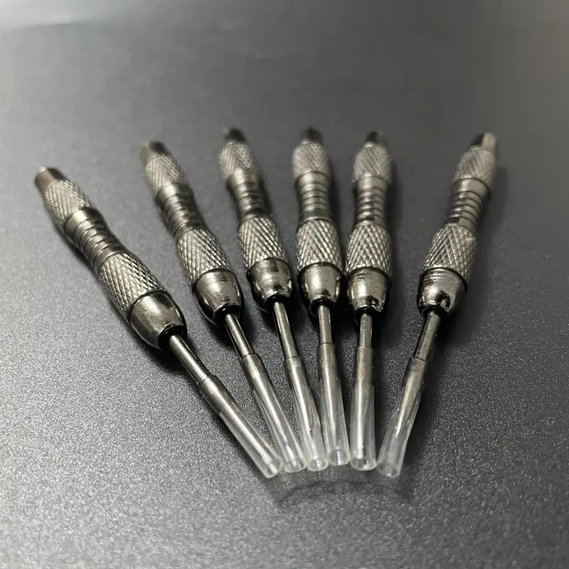 12 pcs dart needles 18g/0.63 oz exquisite carved pattern iron material electroplating process dart accessories steel tip