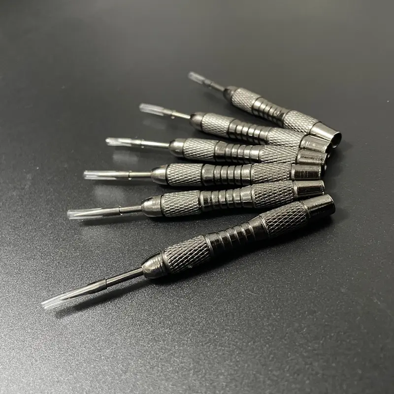 12 pcs dart needles 18g/0.63 oz exquisite carved pattern iron material electroplating process dart accessories steel tip