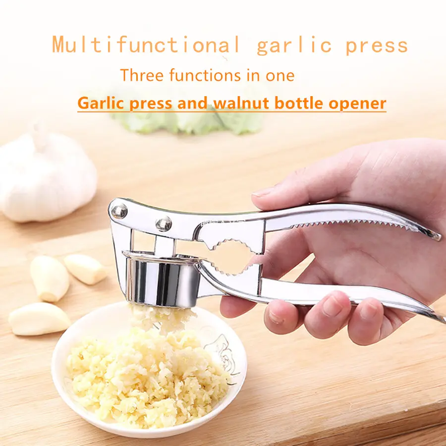 Garlic Press Crusher Mincer Kitchen Stainless Steel Garlic Smasher Squeezer Manual Press Grinding Tool Kitchen Accessories