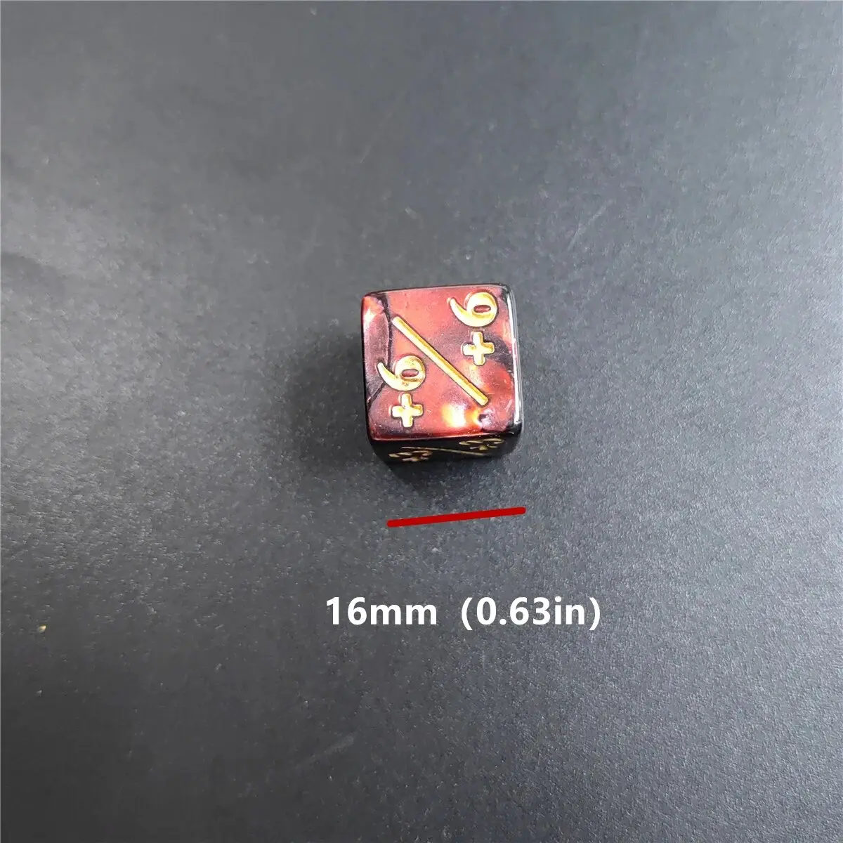 10pcs 1.6cm(0.63IN) Dice Counters Positive +1/+1& Negative -1/-1 Dice Red And Green Teaching Two-color Plus Or Minus Dice