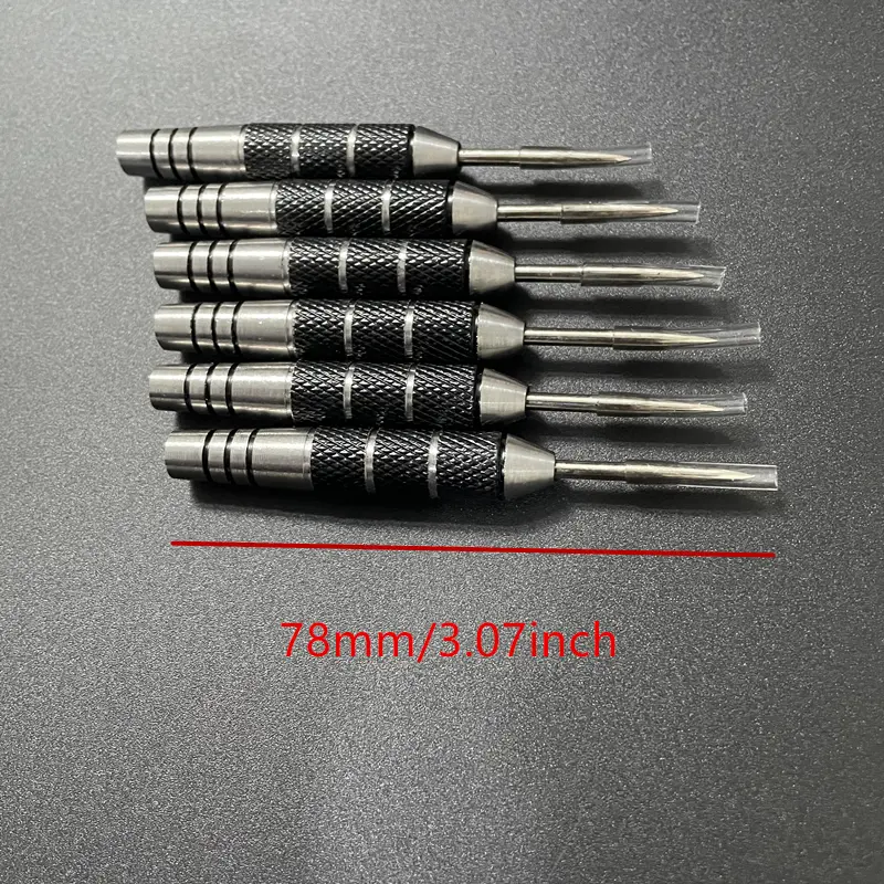12 pcs dart needles 20g/0.7oz black and red striped stainless steel material sports and entertainment dart accessories steel tip
