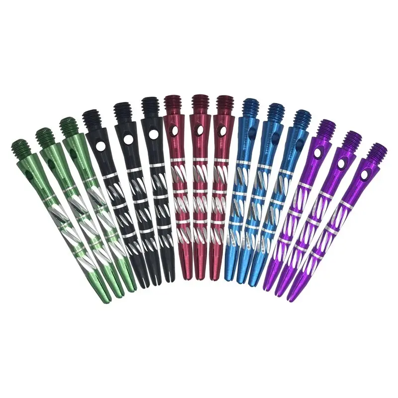 3pcs/set Colored Engraved Dart Rod 50mm/1.97in Aluminum Alloy Material 5-color Dart Rod Accessories Throwing Dart Entertainment