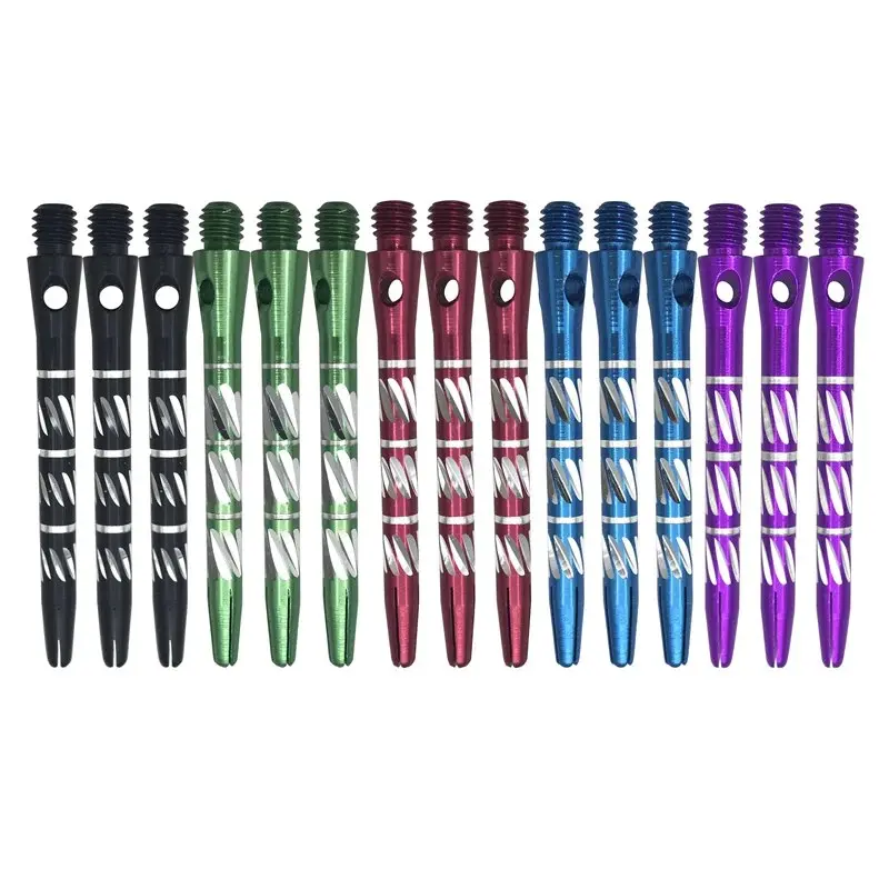 3pcs/set Colored Engraved Dart Rod 50mm/1.97in Aluminum Alloy Material 5-color Dart Rod Accessories Throwing Dart Entertainment