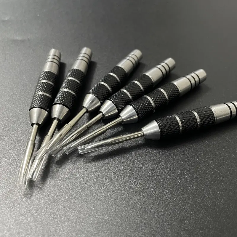 12 pcs dart needles 20g/0.7oz black and red striped stainless steel material sports and entertainment dart accessories steel tip