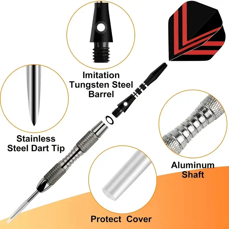 12 sets of 1 professional pin-type darts hard flying competitive throwing game adult training entertainment