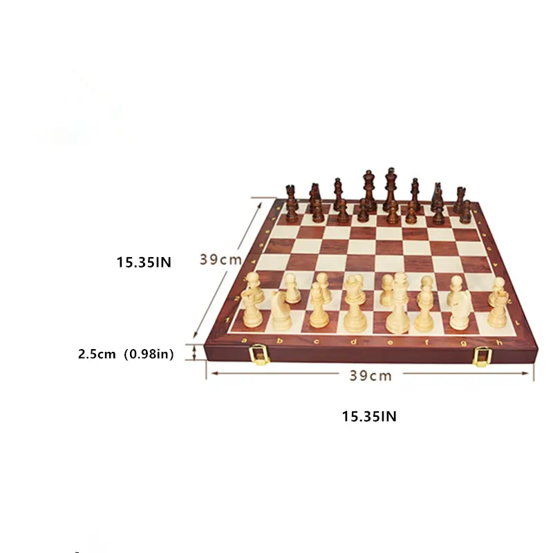 Board Game High-grade Set Of Solid Wood Chess Pieces Wooden Folding With More Than 2 After The Game Entertainment