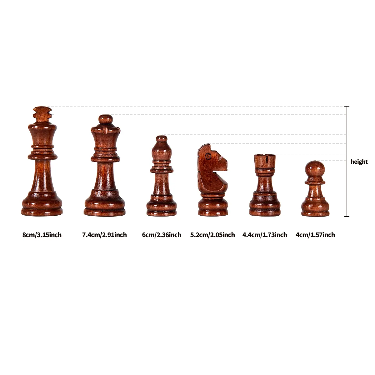 Board Game High-grade Set Of Solid Wood Chess Pieces Wooden Folding With More Than 2 After The Game Entertainment
