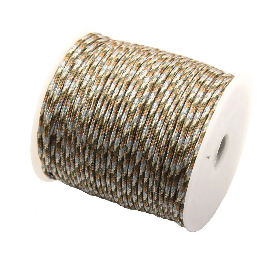 CAMPINGSKY Reflective Paracord 2mm 3 Strand Core Outdoor Camping Rope Parachute Cord Lanyard Tent Multifunction Corda