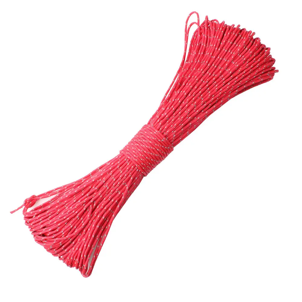 CampingSky  paracord 2mm reflective  3 Strand Core Paracord For Survival Parachute Cord Lanyard Camping rope