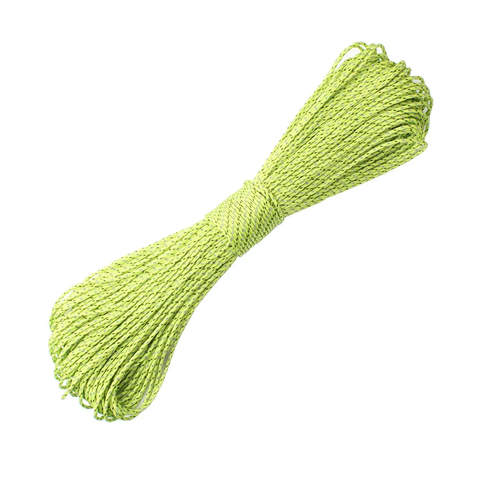 CampingSky  paracord 2mm reflective  3 Strand Core Paracord For Survival Parachute Cord Lanyard Camping rope