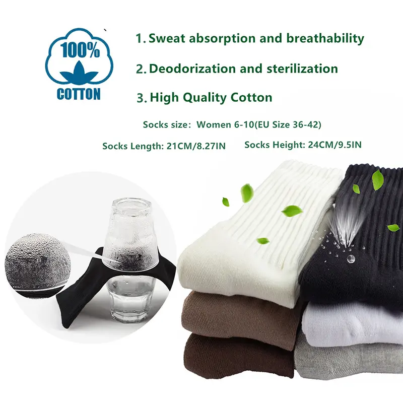 Campingsky Slouchy Socks for Women Crew Socks Cotton 100 high quality Boot Calf Socks Chunky Ribbed Cozy Scrunch Socks 1 pair
