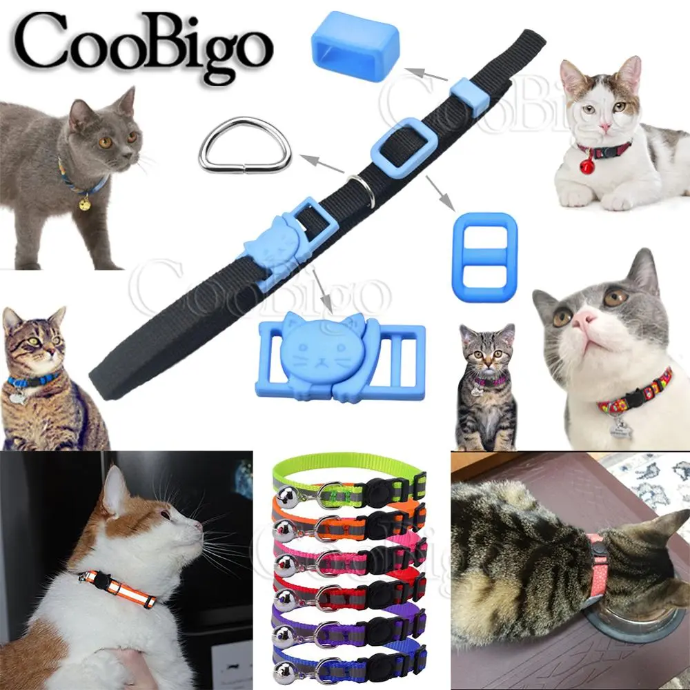 2sets Colorful Cat Head Safety Buckles D Ring Slider Adjuster Belt Loop for Pets Collar Straps Pet Leash Leather DIY Accessories