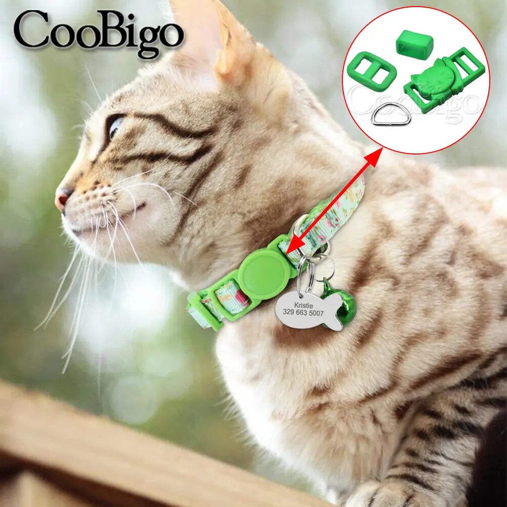 2sets Colorful Cat Head Safety Buckles D Ring Slider Adjuster Belt Loop for Pets Collar Straps Pet Leash Leather DIY Accessories