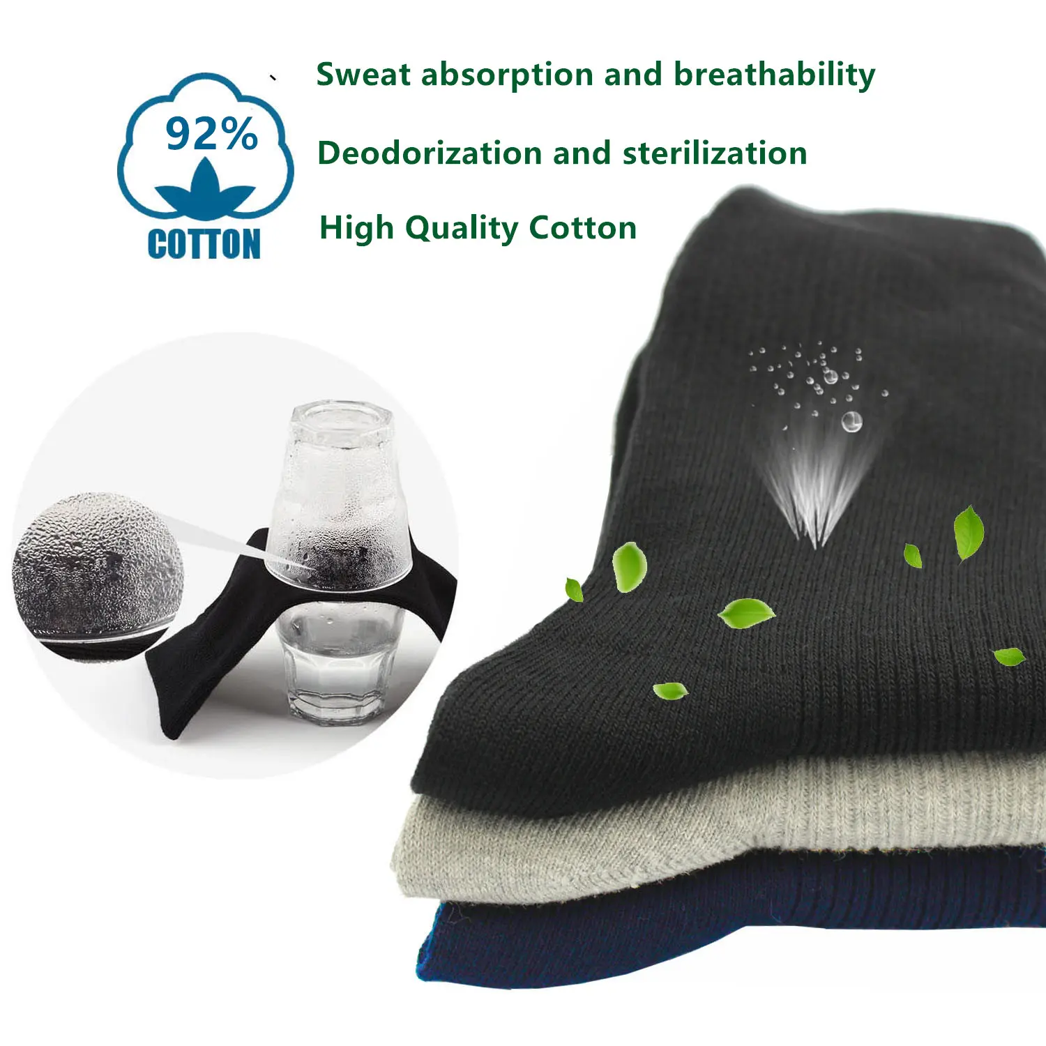 100% Cotton Man socks high quality Breathable Comfort for the four seasons Wear 3 Pairs Pack man socks  long breathable