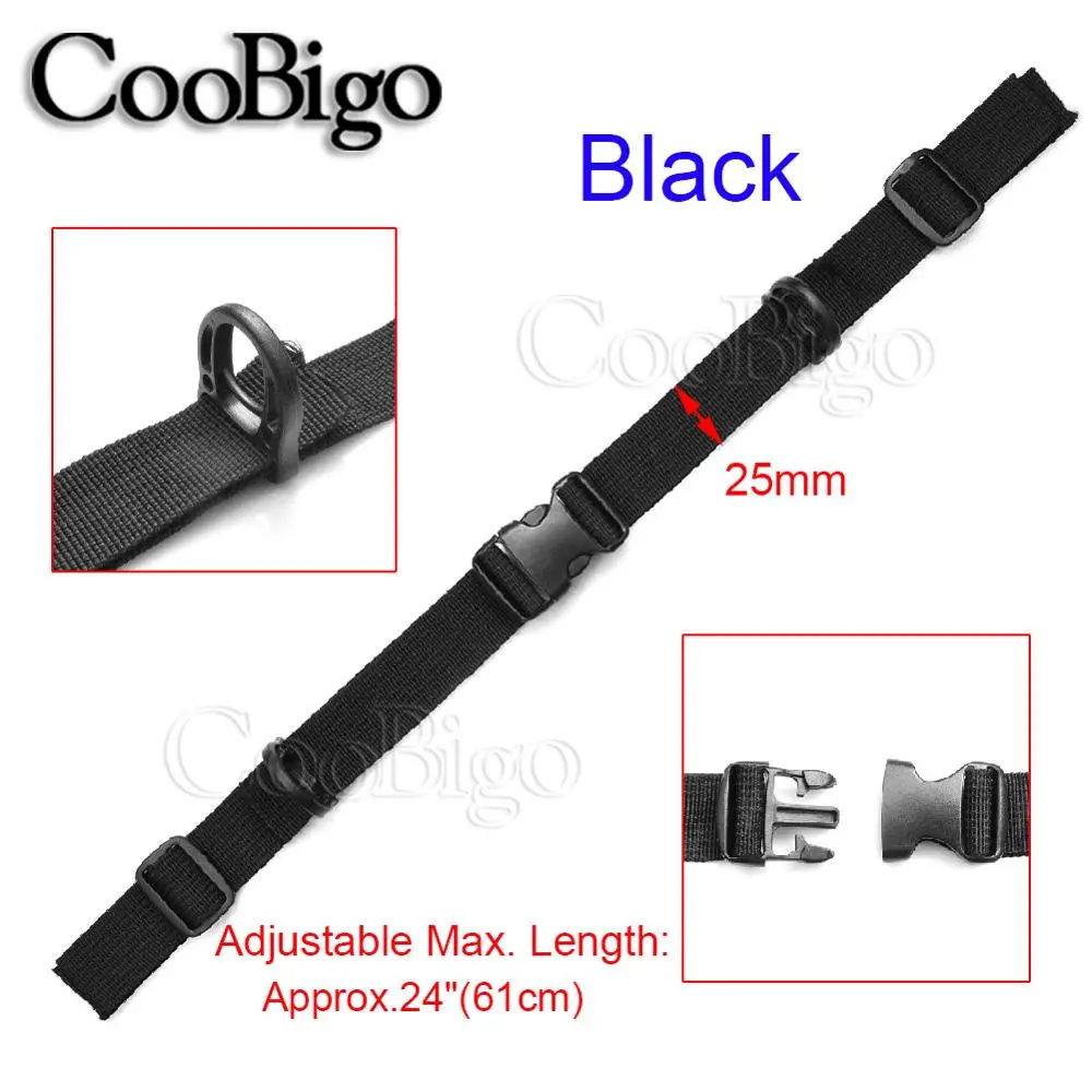 1Pcs Backpack Chest Strap Harness Webbing Adjustable Dual Release Buckle D Ring Outdoor Tactical Camping Bags Accessories 25mm