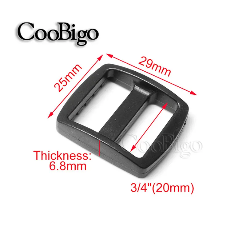 10pcs Plastic Backpack Strap Buckles Tri-Glide Adjuster Ladder Lock Slider for Backpack Strap Belt Webbing Dog Collar Parts