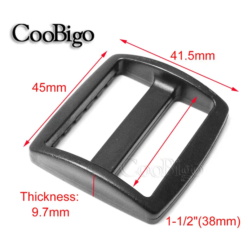 10pcs Plastic Backpack Strap Buckles Tri-Glide Adjuster Ladder Lock Slider for Backpack Strap Belt Webbing Dog Collar Parts